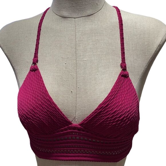 Robin Piccone Halter Swimwear XS Top Orchid Cross-Back - Picture 1 of 10